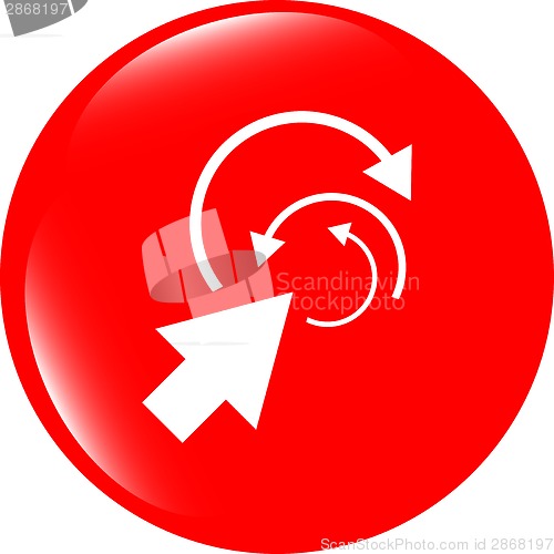 Image of abstract arrow sign icon. Arrows symbol. Icon for App. Web button