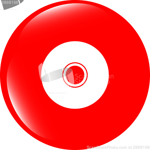 Image of CD or DVD sign icon. Compact disc symbol. Modern UI website button