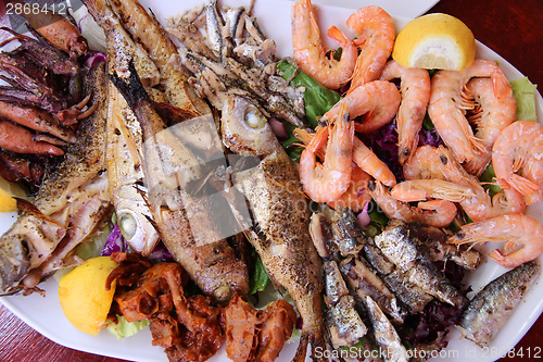 Image of Greek seafood plate