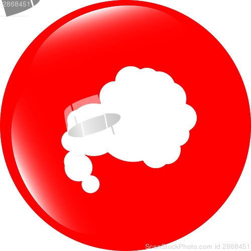 Image of Glossy cloud web button icon