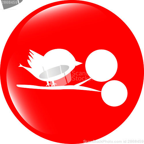 Image of Bird glossy web icons, app button