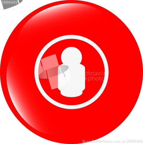 Image of people silhouette web icon app button