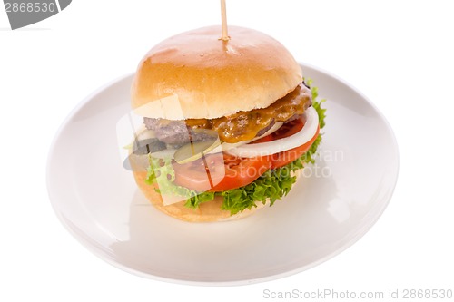 Image of Cheeseburger with cole slaw 