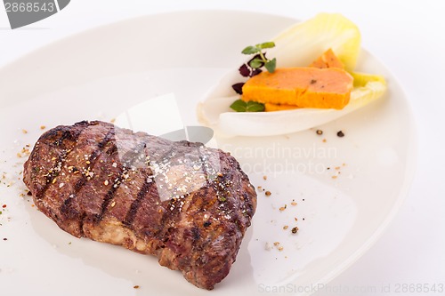 Image of Grilled beef steak with seasoning