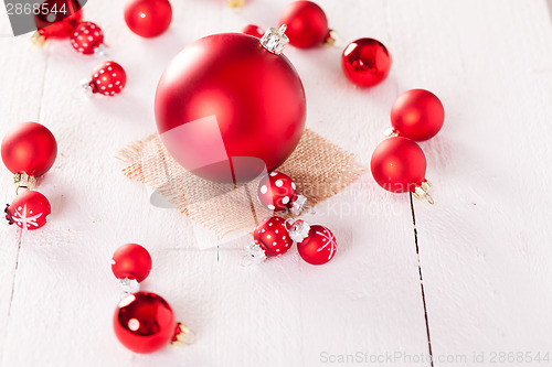 Image of Red themed Christmas background