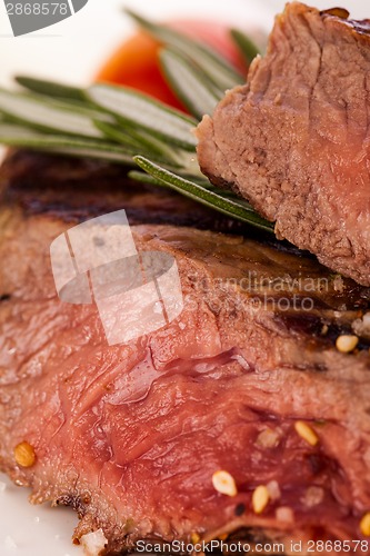 Image of Succulent medium rare beef steak