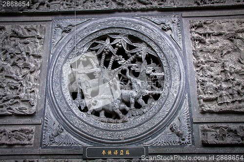 Image of Interior of an ornate Asian temple