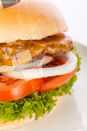 Image of Cheeseburger with cole slaw 