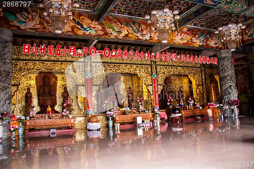 Image of Interior of an ornate Asian temple
