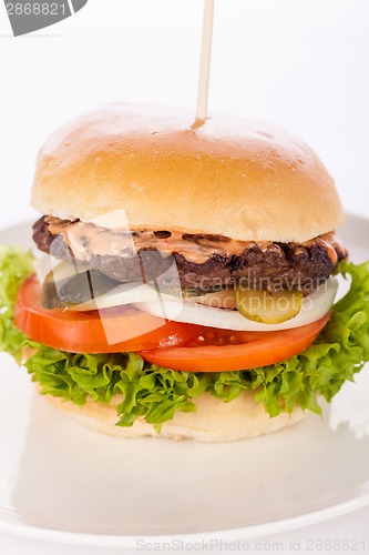 Image of Cheeseburger with cole slaw 