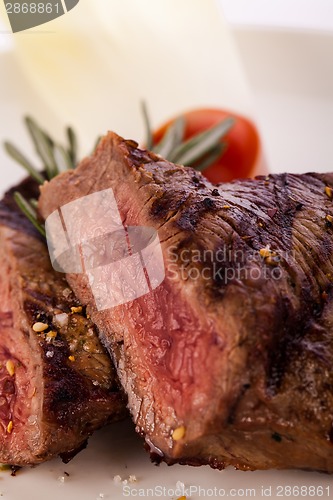 Image of Succulent medium rare beef steak