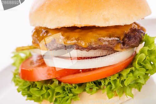 Image of Cheeseburger with cole slaw 