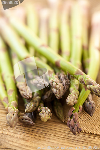 Image of Fresh healthy green asparagus spears