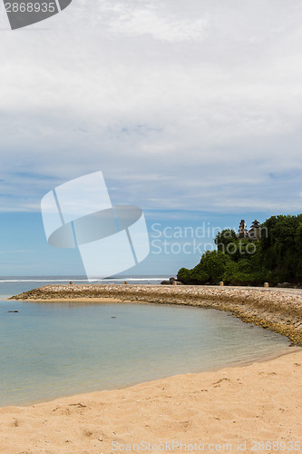 Image of Beautiful tropical beach with lush vegetation