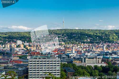 Image of Scenic rooftop view of Stuttgart, Germany