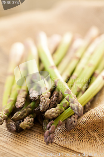 Image of Fresh healthy green asparagus spears