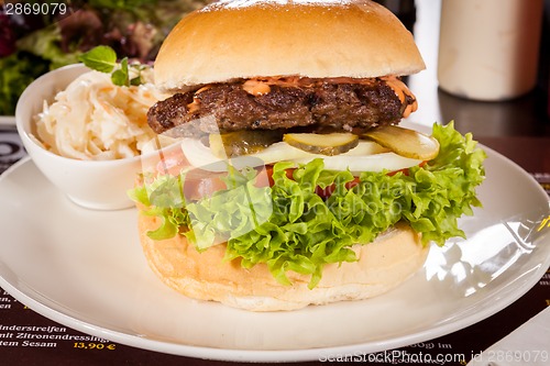 Image of Cheeseburger with cole slaw 