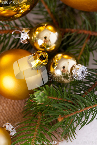 Image of Golden Christmas decoration background