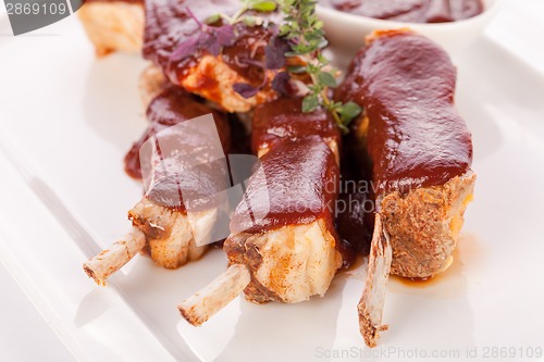 Image of Delicious grilled pork ribs