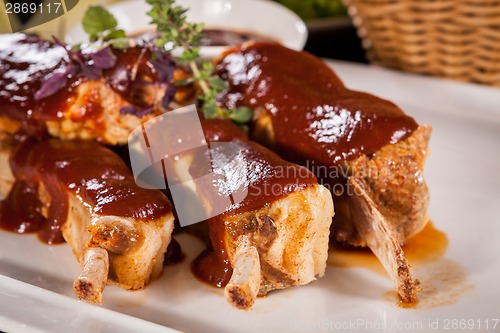 Image of Delicious grilled pork ribs