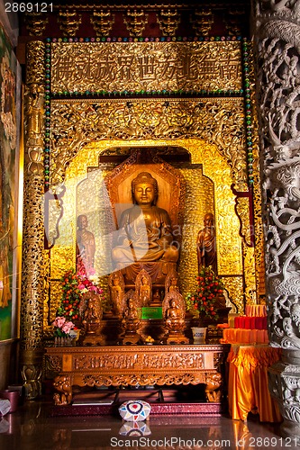 Image of Interior of an ornate Asian temple