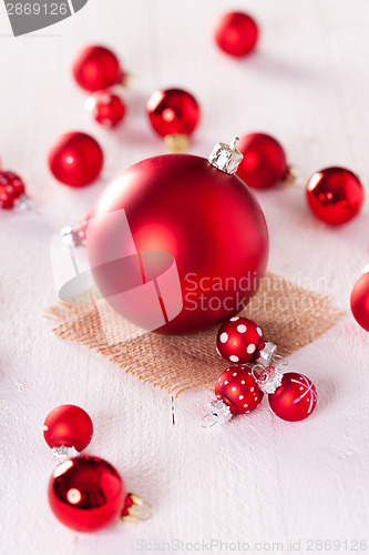 Image of Red themed Christmas background