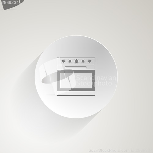 Image of Flat vector icon for oven