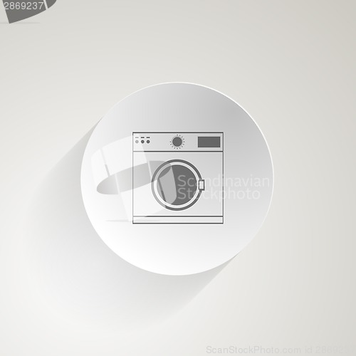 Image of Flat vector icon for washing machine