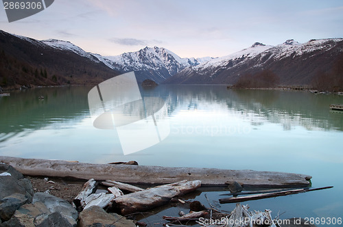 Image of Turquoise Looking Coldwater Lake Cascade Mountains Washington St