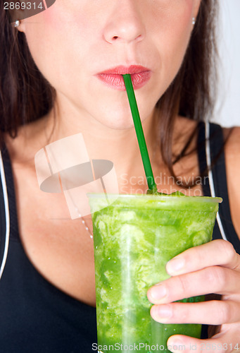 Image of Lips sip Green Fruit Food Smoothie