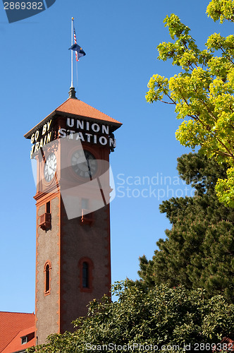 Image of Union Station Portland Oregon Train Depot Architecture Downtown