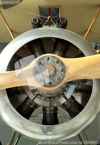 Image of Sopwith Camel BiPlane Propellor and Nose Cone Museum Setting