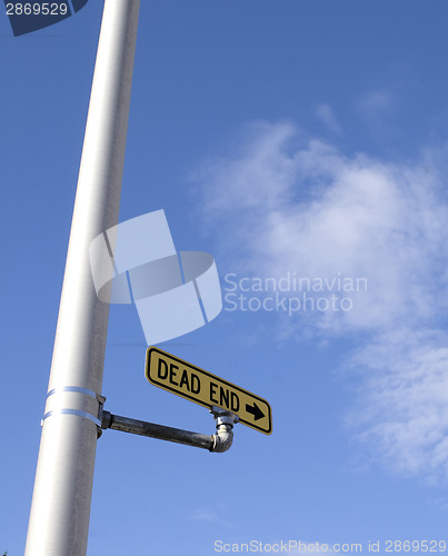 Image of Dead End Sign Rural Street Marker Urban City Street