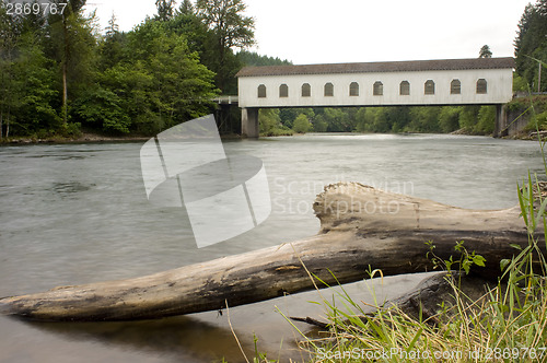 Image of Goodpasture Bridge McKenzie River Vida Oregon