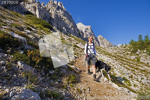 Image of hiking with dog
