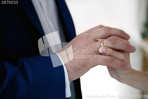 Image of Wedding ring exchange