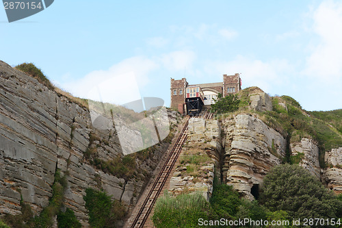 Image of East Hill Cliff funicular railway in Hastings, England