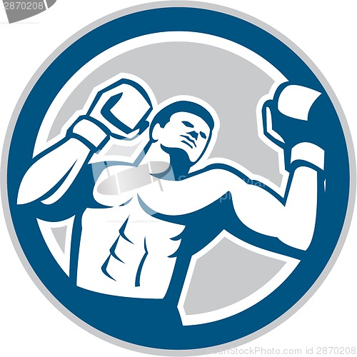 Image of Boxer Boxing Boxing Circle Retro