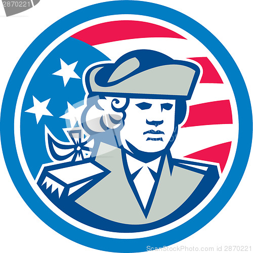 Image of American Patriot Bust Stars and Stripes Flag