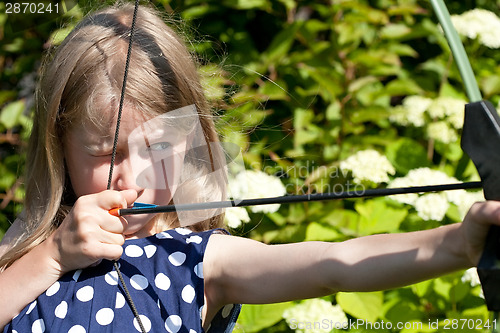 Image of little archer girl
