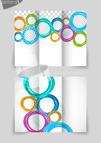 Image of Trifold circles colorful brochure