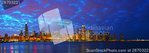 Image of Chicago downtown cityscape panorama