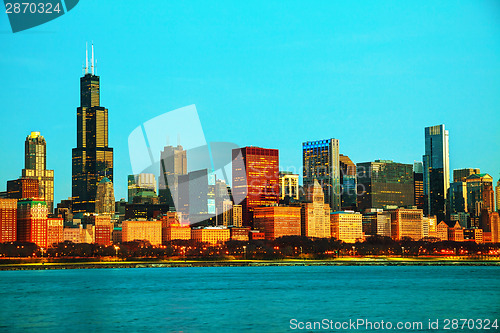 Image of Chicago downtown cityscape