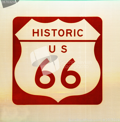 Image of Historic US Route 66 sign