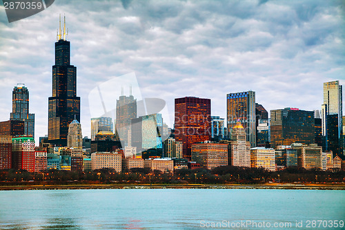 Image of Chicago downtown cityscape