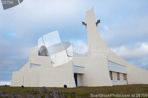 Image of Modern white church