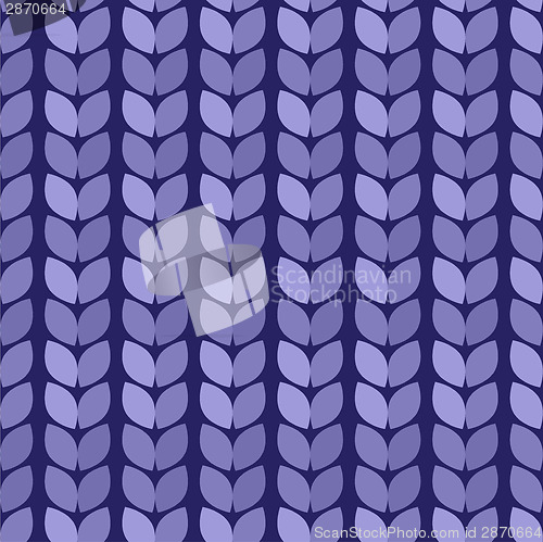Image of Vector. Seamless background. Knitted blue surface