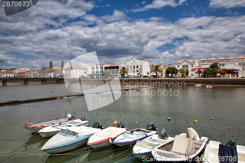 Image of Historic architecture in Tavira city, Algarve,Portugal