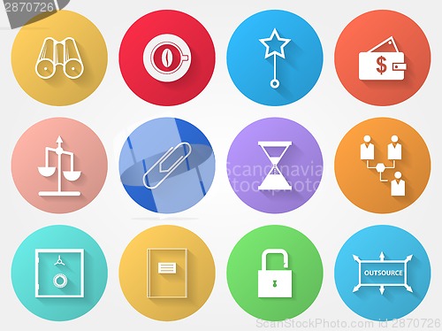 Image of Vector circle icons for outsource