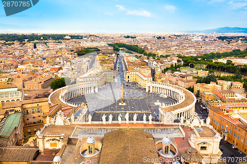 Image of Saint Peter's Square in Vatican, Rome, Italy.